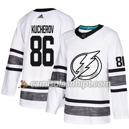 Camisola Tampa Bay Lightning Nikita Kucherov 86 2019 All-Star Adidas Branco Authentic - Homem
